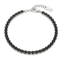 Tenisa aproce ar melniem cirkoniem, 3 mm