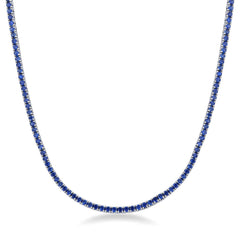 Blue Tennis Necklace 2.5 mm