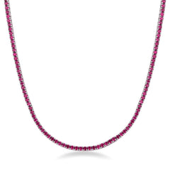 Red Tennis Necklace 2.5 mm